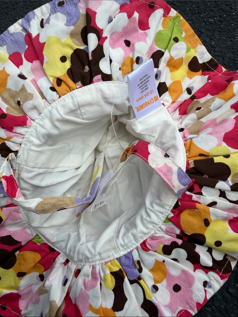 Gymboree Multi-Color Floral Ruffle Sun Hat - Picture 2 of 3